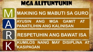 Rules In Tagalog A SET OF CLASSROOM RULES (FACILITATING CLASSROOM MANAGEMENT) | PPTX
