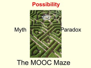 Possibility



Myth                 Paradox




The MOOC Maze
 
