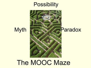 Possibility



Myth                 Paradox




The MOOC Maze
 