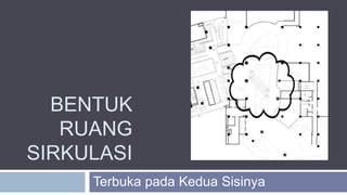 BENTUK
RUANG
SIRKULASI
Terbuka pada Kedua Sisinya
 