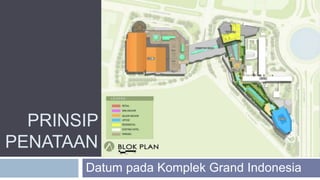PRINSIP
PENATAAN
Datum pada Komplek Grand Indonesia
 