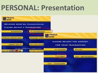 PERSONAL: Presentation
 
