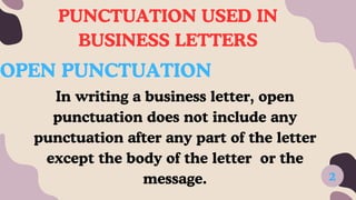 The Business letter punctuation and style | PDF