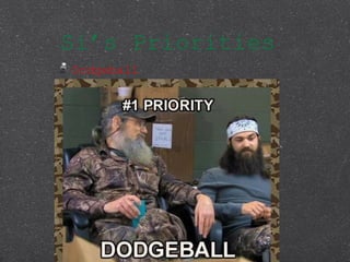 Sis Priorities
Dodgeball
 