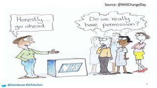 Source: @NHSChangeDay
8@helenbevan #SirPeterCarr
 