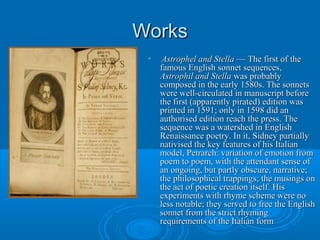 Sir philip sidney (by egor tyurin. form 10 v) | PPT