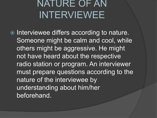 Natural Sound Interview Examples Tips for Radio Interview | PPTX