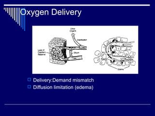 Oxygen Delivery




  Delivery:Demand mismatch
  Diffusion limitation (edema)
 