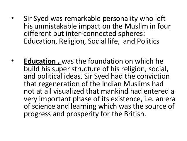 Role Of Leadership Sir Syed Ahmad Khan Allama Iqbal Quaid E Aza