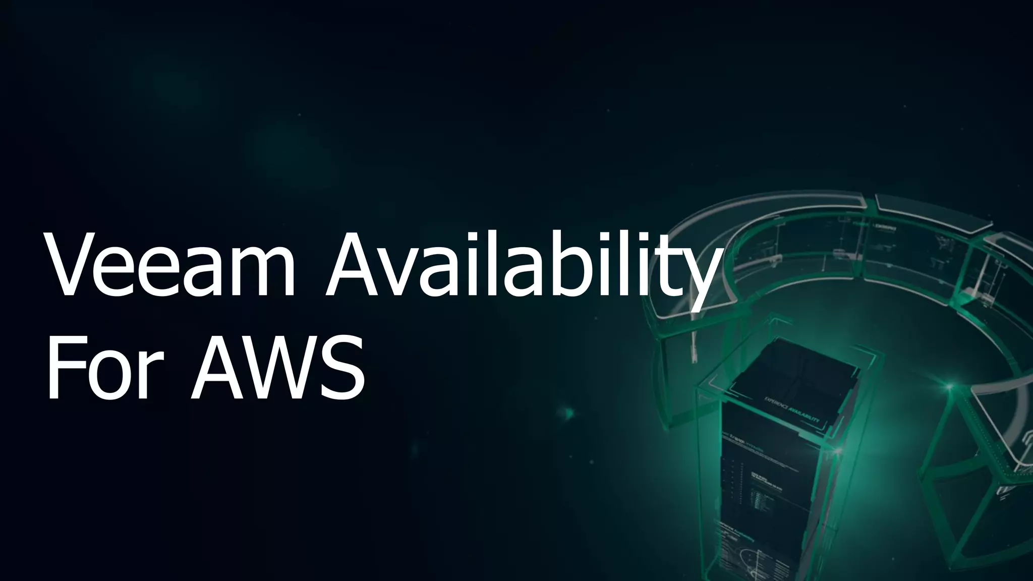 Veeam Availability
For AWS
 