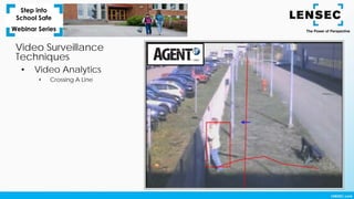 Video Surveillance
Techniques
• Video Analytics
• Crossing A Line
 