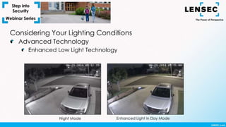 Considering Your Lighting Conditions
Night Mode Enhanced Light in Day Mode
Advanced Technology
Enhanced Low Light Technology
 