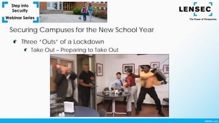 Securing Campuses for the New School Year
Three “Outs” of a Lockdown
Take Out – Preparing to Take Out
 