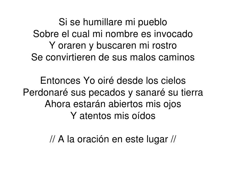 Si Se Humillare Mi Pueblo Sobre El Cual Mi Nombre Es Invocado
