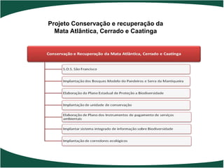 Projeto Conservação e recuperação da
  Mata Atlântica, Cerrado e Caatinga
 