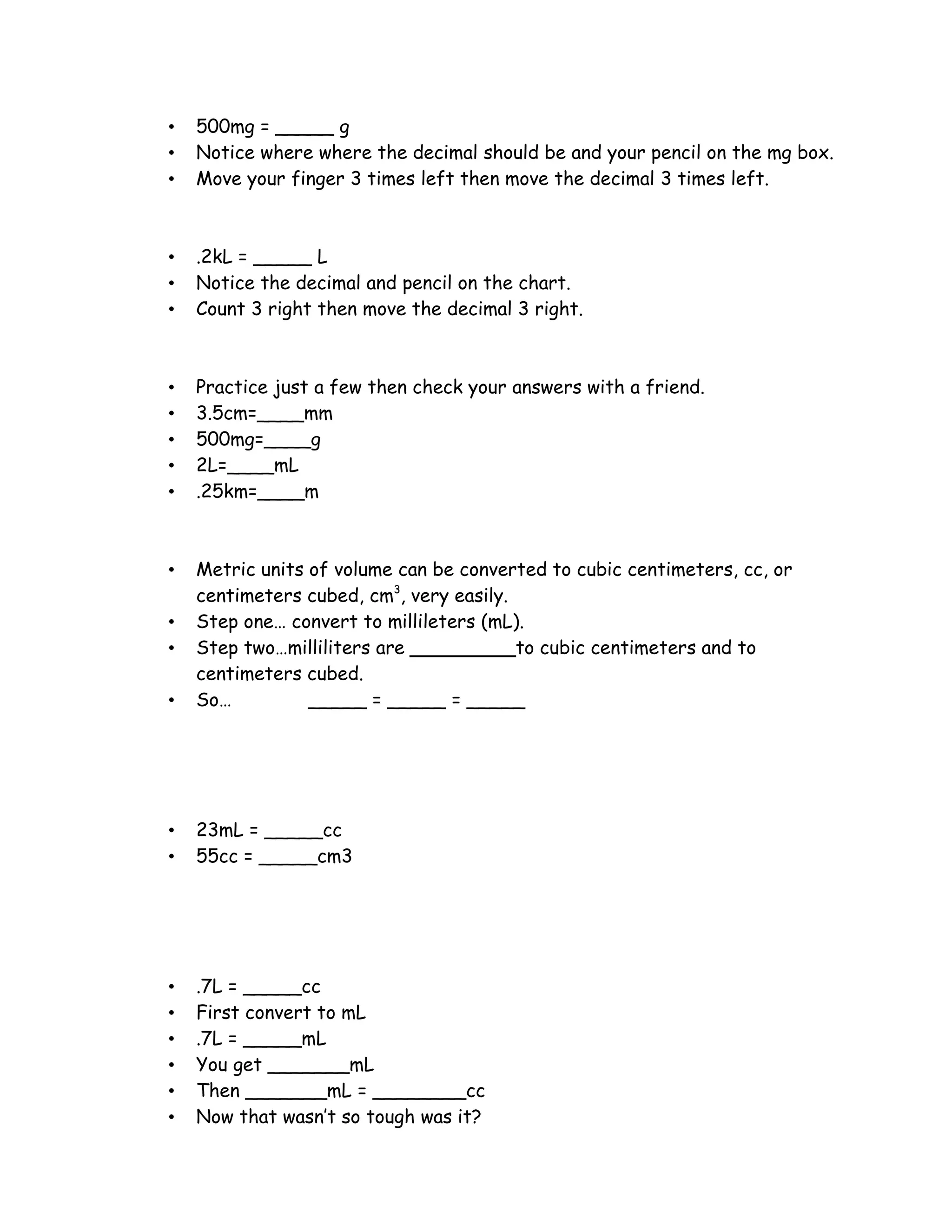 Si sheet notes pdf