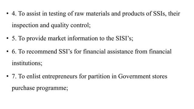 Role of Small Industries Service Institute SISI.pptx | Business ...
