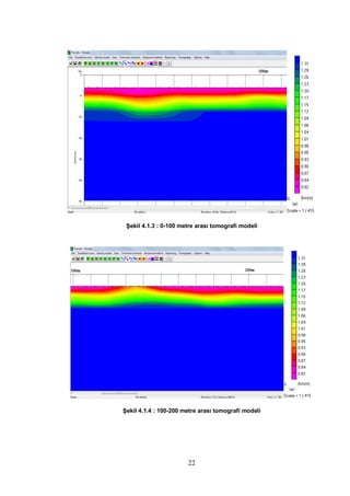 Şekil 4.1.3 : 0-100 metre arası tomografi modeli




Şekil 4.1.4 : 100-200 metre arası tomografi modeli




                       22
 