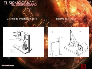 EL SISMÓGRAFO
Sistema de amortiguamiento Sistema de Péndulo
 