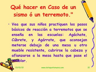 Sismos Y Terremotos Para Niños | PPT