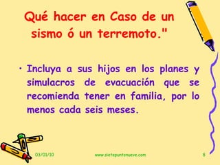 Sismos Y Terremotos Para Niños | PPT