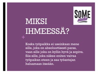 Sissimarkkinoinnin mestarisuoritus
By Sami Lehmus

 