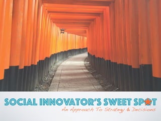 Social Innovator’s Sweet Spot
An Approach To Strategy & Decisions
 
