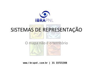 www. i br apnl . com. br | 31 33721308
SISTEMAS DE REPRESENTAÇÃO
O mapa não é o território
 