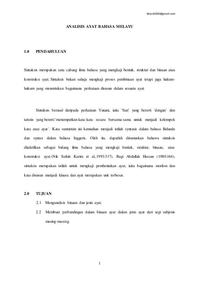 Sistaksis Analisis Teks