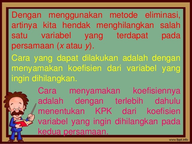 Sistem persamaan linier dua variabel