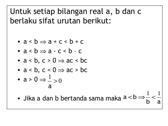 Sistem Bilangan Real 1