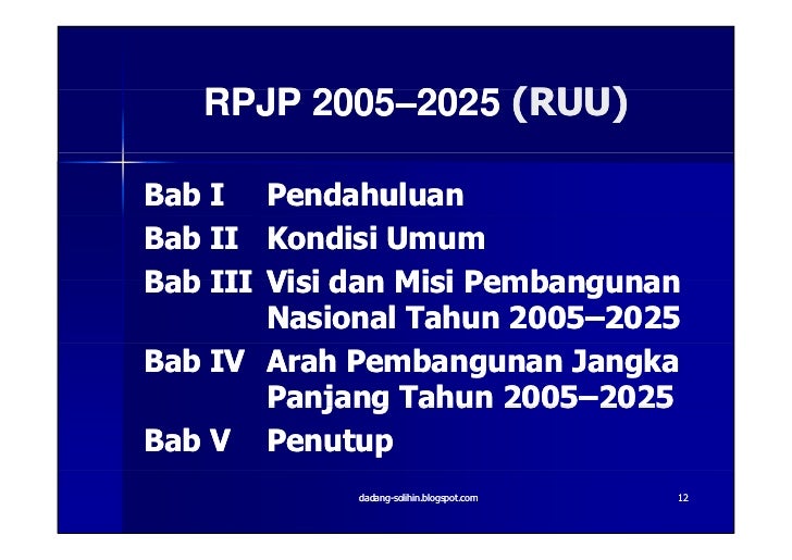 Sistem Proses Mekanisme Dan Dokumen Perencanaan Pembangunan Nasion