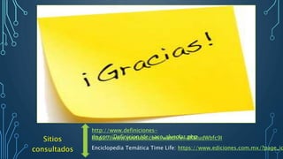 Sitios
consultados
http://www.definiciones-
de.com/Definicion/de/saco_alveolar.phphttps://www.youtube.com/watch?v=8KMudWbfc9I
Enciclopedia Temática Time Life: https://www.ediciones.com.mx/?page_id
 