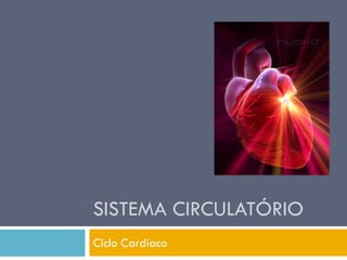 SISTEMA CIRCULATÓRIO
Ciclo Cardíaco