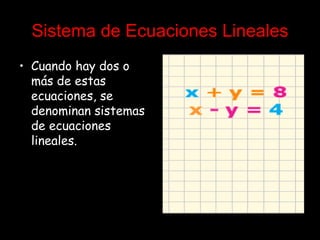 Sistema de Ecuaciones Lineales ,[object Object]