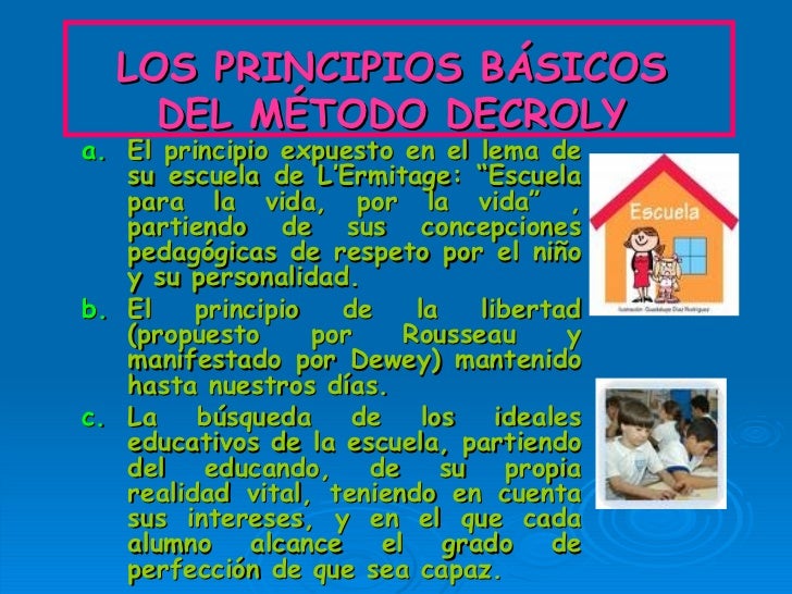 Resultado de imagen para centros de interes decroly