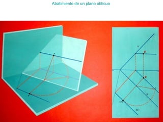 Abatimiento de un plano oblícuo  
