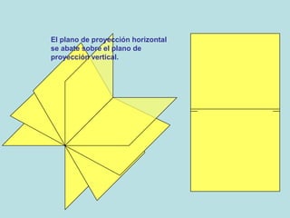 El plano de proyección horizontal
se abate sobre el plano de
proyección vertical.

 