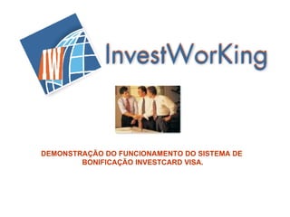 DEMONSTRAÇÃO DO FUNCIONAMENTO DO SISTEMA DE  BONIFICAÇÃO INVESTCARD VISA. 