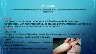 Linfangitis Reticular Sistema linfatico | PPTX
