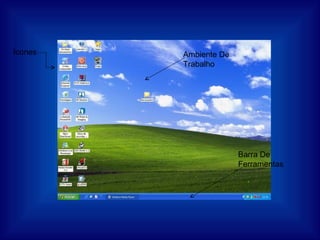 Ícones Ambiente De Trabalho Barra De Ferramentas 