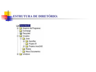 ESTRUTURA DE DIRETÓRIO: 