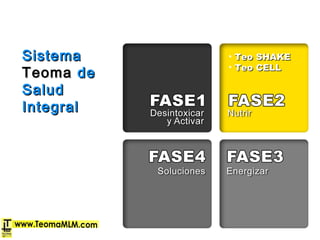 • Teo SHAKETeo SHAKE
• Teo CELLTeo CELL
SistemaSistema
TeomaTeoma dede
SaludSalud
IntegralIntegral
 
