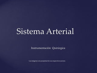 Sistema Arterial
Instrumentación Quirúrgica
 