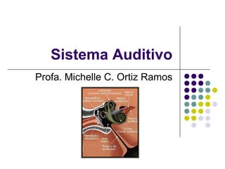 Sistema Auditivo
Profa. Michelle C. Ortiz Ramos
 