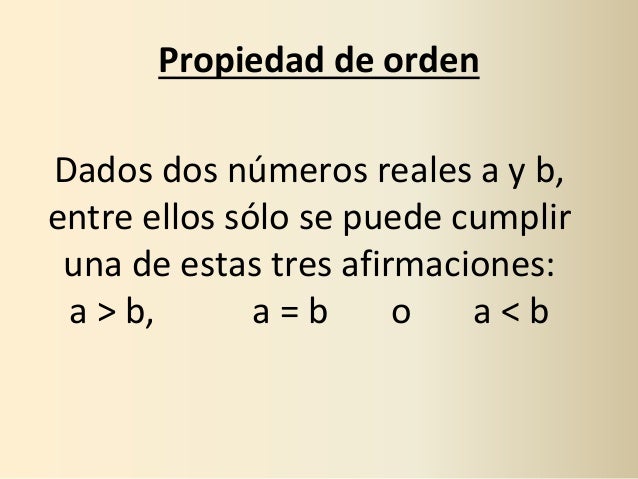 Sistema axiomático propiedades de números reales