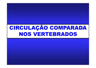 CIRCULAÇÃO COMPARADA
NOS VERTEBRADOSNOS VERTEBRADOS
 