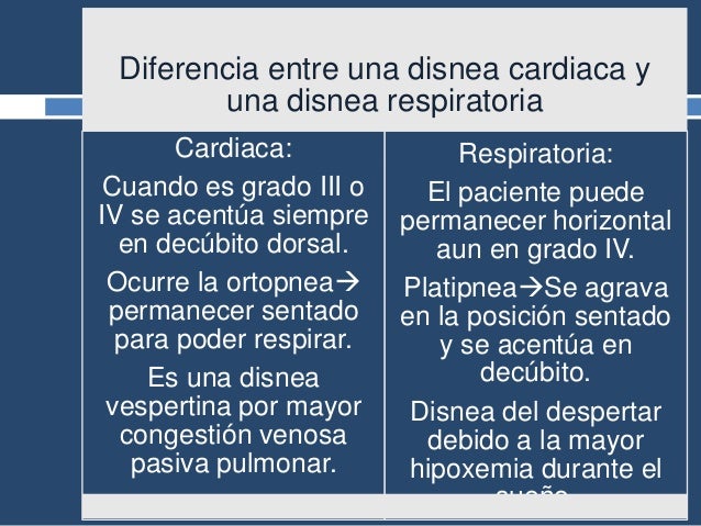Disnea respiratoria y cardiaca pdf