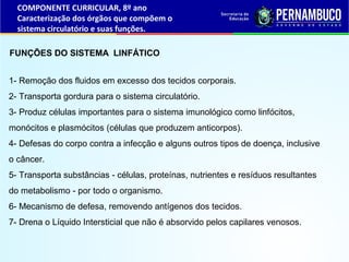 FUNÇÕES DO SISTEMA LINFÁTICO
1- Remoção dos fluidos em excesso dos tecidos corporais.
2- Transporta gordura para o sistema...