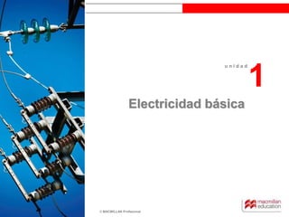 u n i d a d 1
© MACMILLAN Profesional
Electricidad básica
u n i d a d
1
 